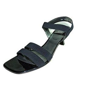 Stuart Weitzman Women’s Transition Navy Blue Elastic Strappy 3” Heels Sandals 8